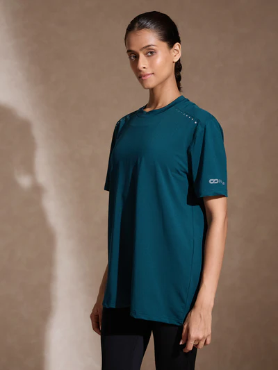 Teal oversized women's t-shirt