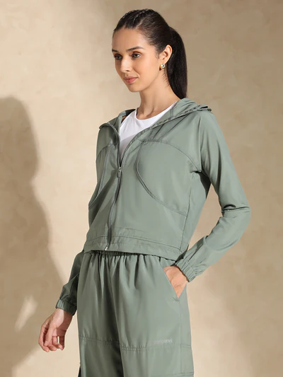 Light sage green cargo jacket with pockets